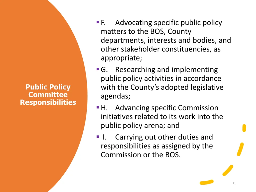f matters to the bos county departments interests
