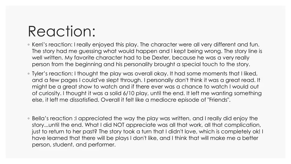 reaction kerri s reaction i really enjoyed this