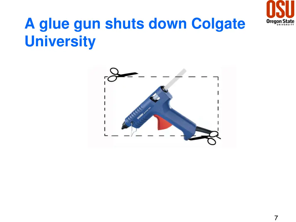 a glue gun shuts down colgate university 1