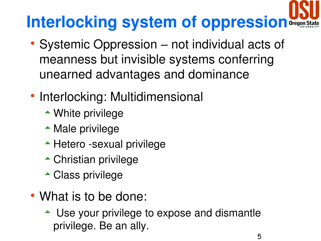 interlocking system of oppression