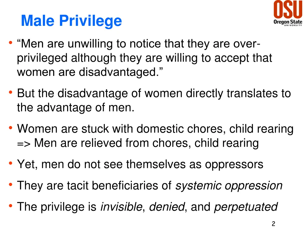 male privilege