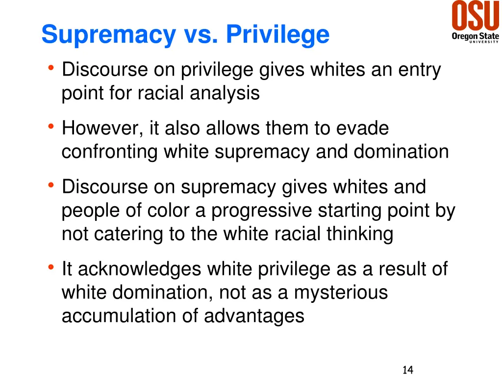 supremacy vs privilege