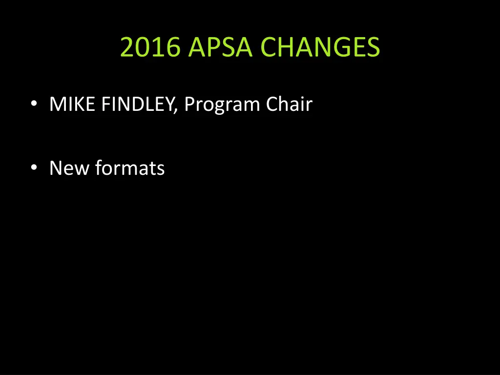 2016 apsa changes