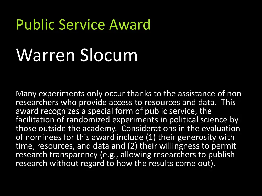 public service award