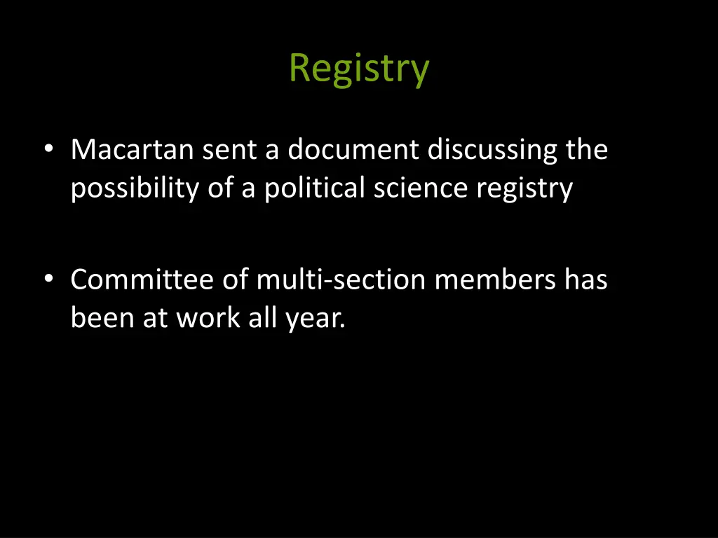 registry