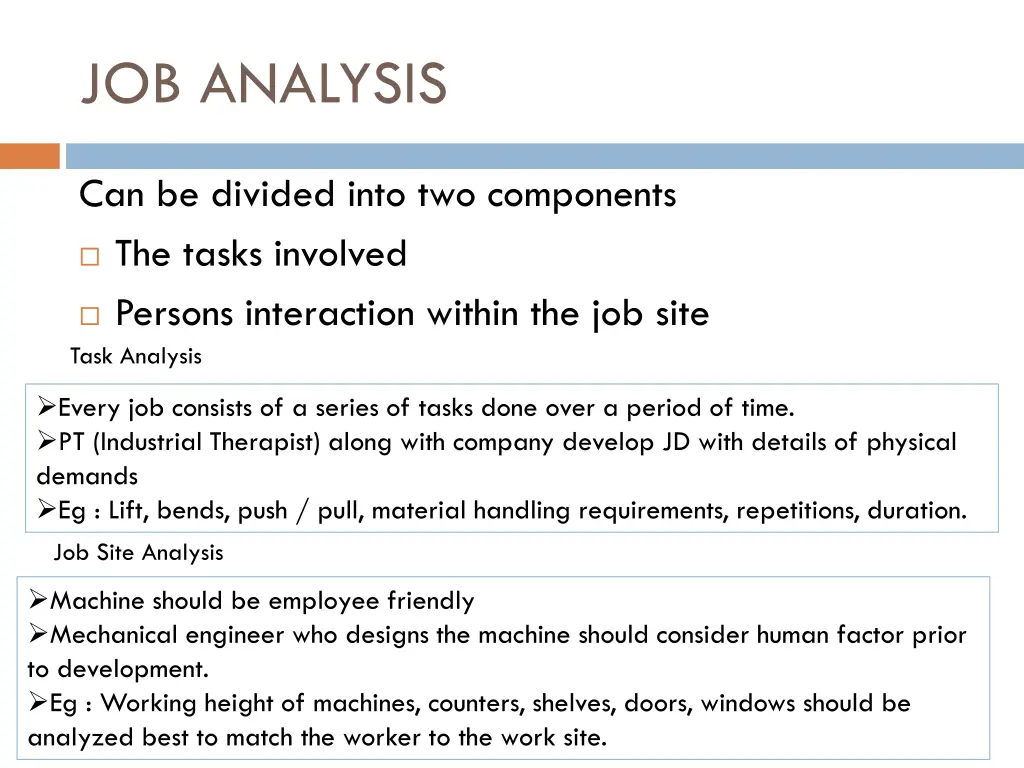 job analysis