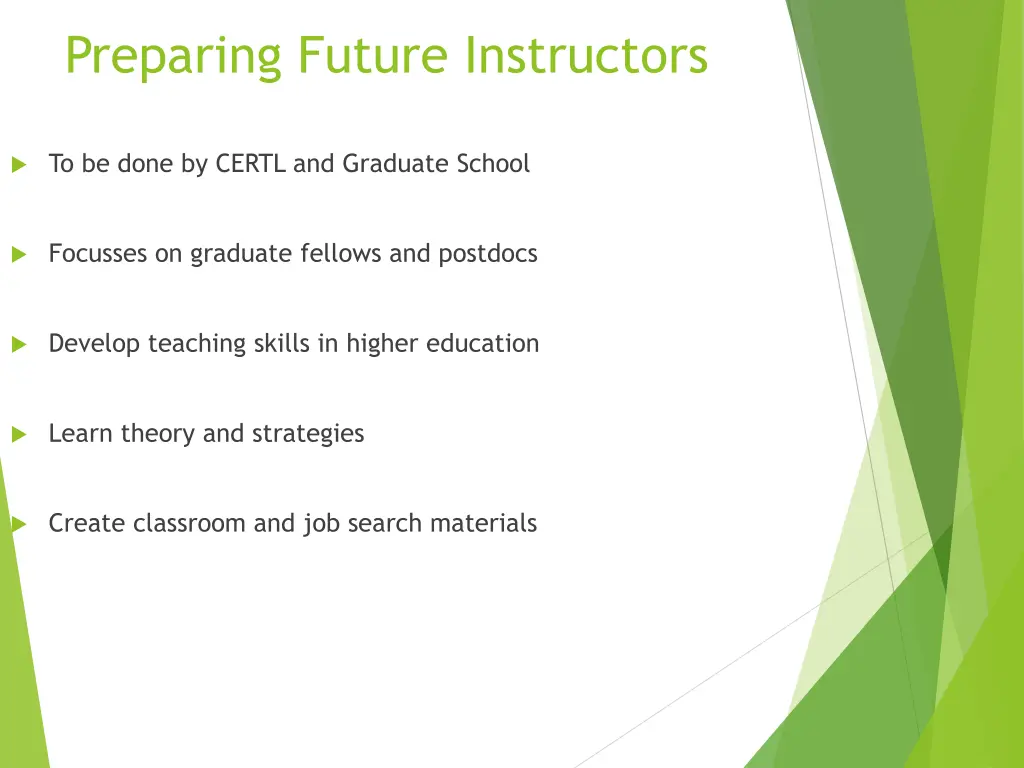 preparing future instructors