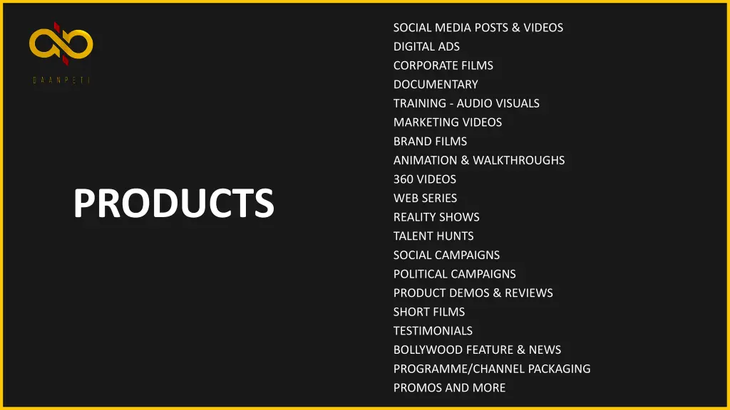 social media posts videos digital ads corporate
