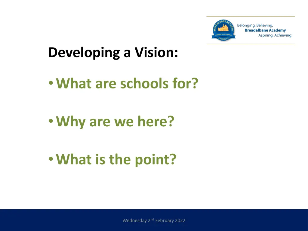 developing a vision
