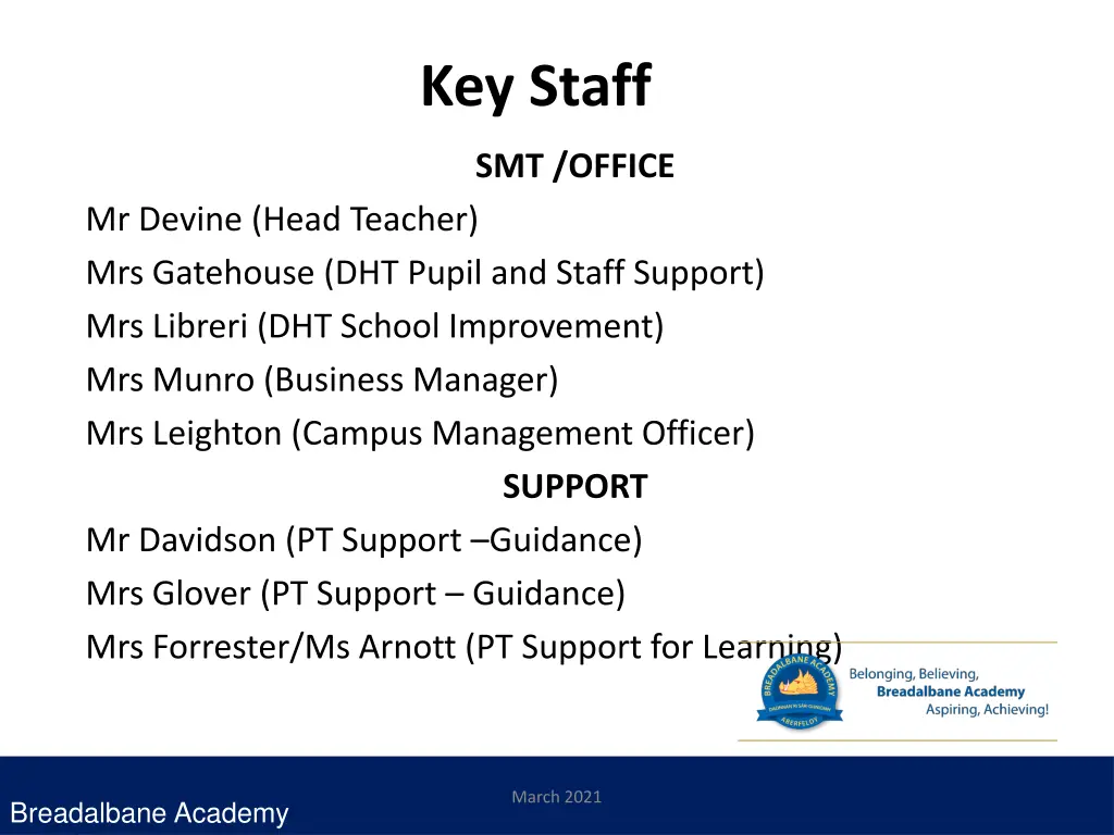 key staff