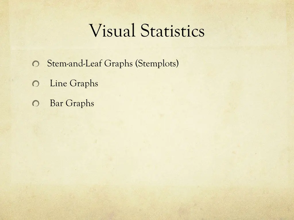 visual statistics