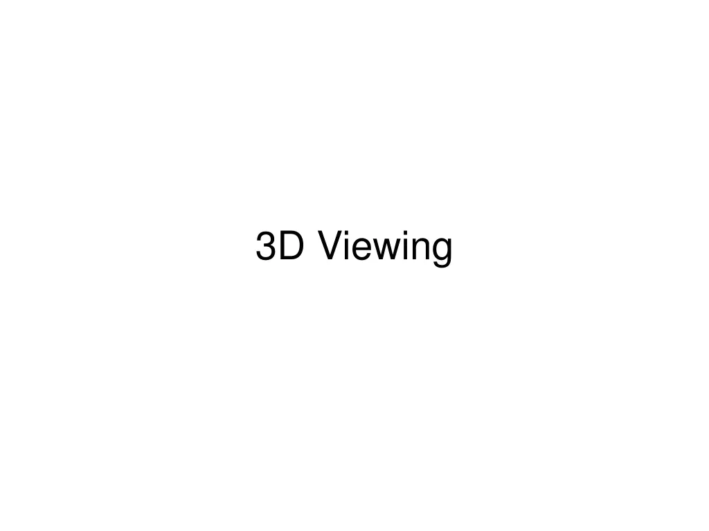 3d viewing