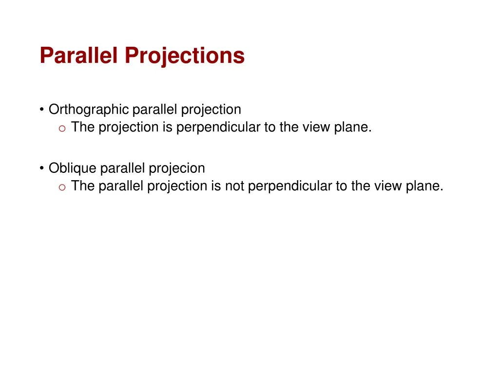 parallel projections 1