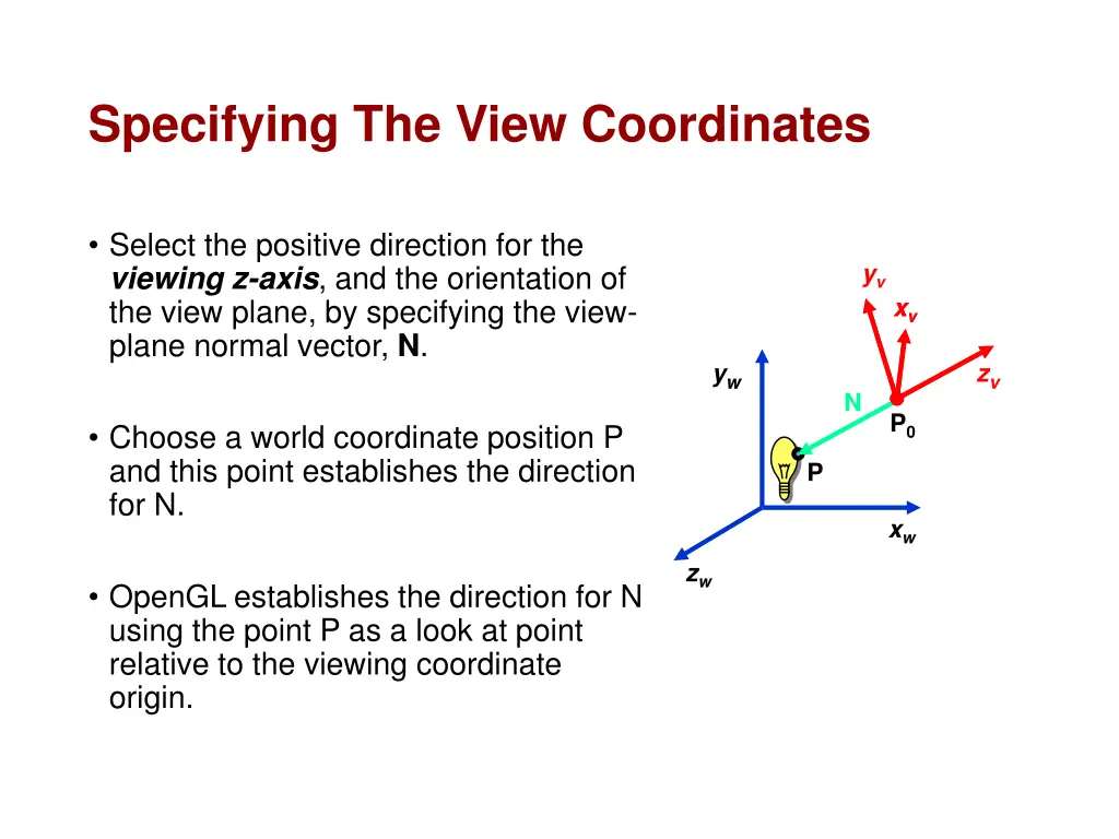 specifying the view coordinates 2