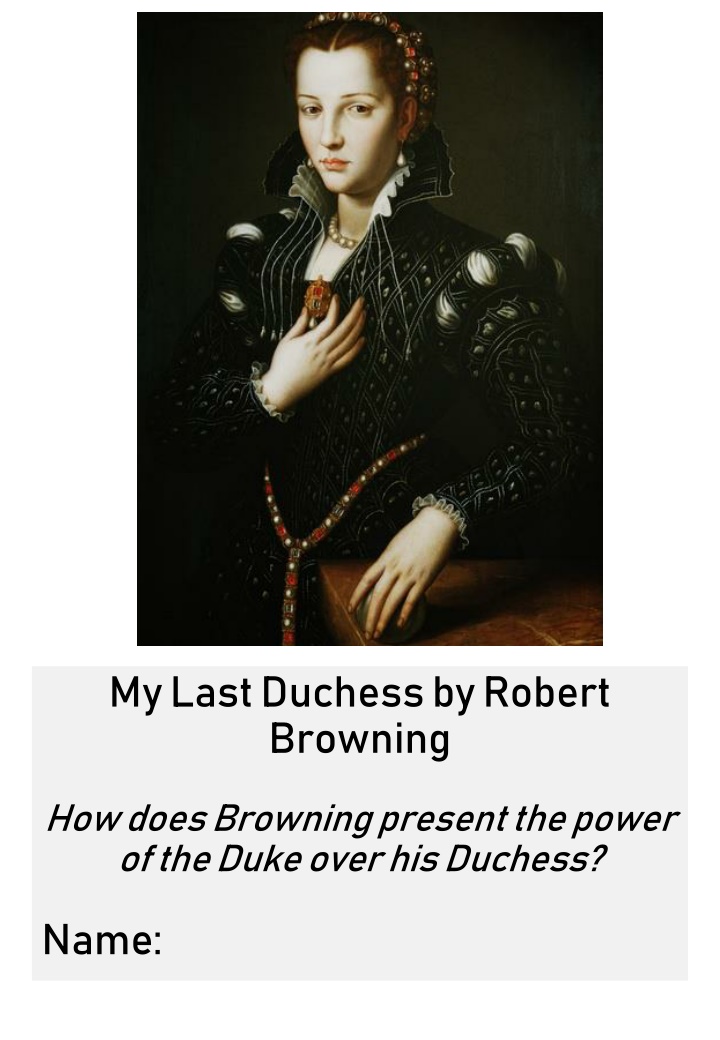 my last duchess by robert browning