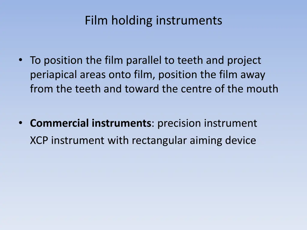 film holding instruments