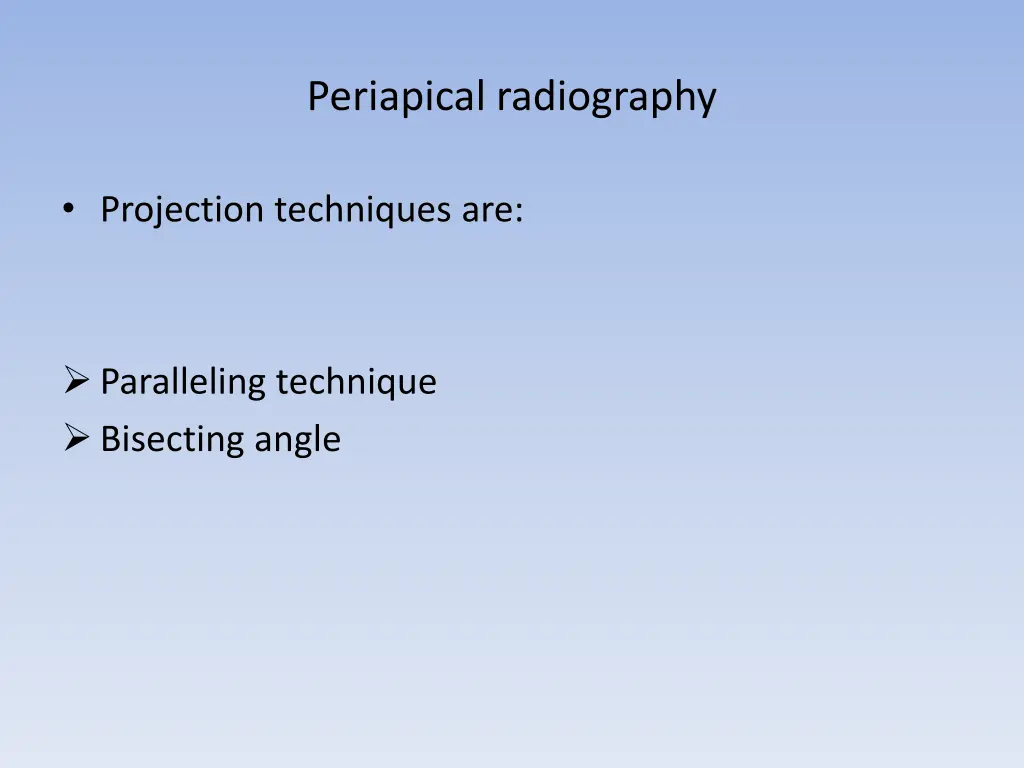 periapical radiography