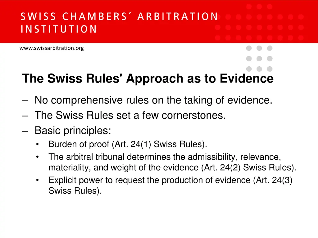www swissarbitration org 1