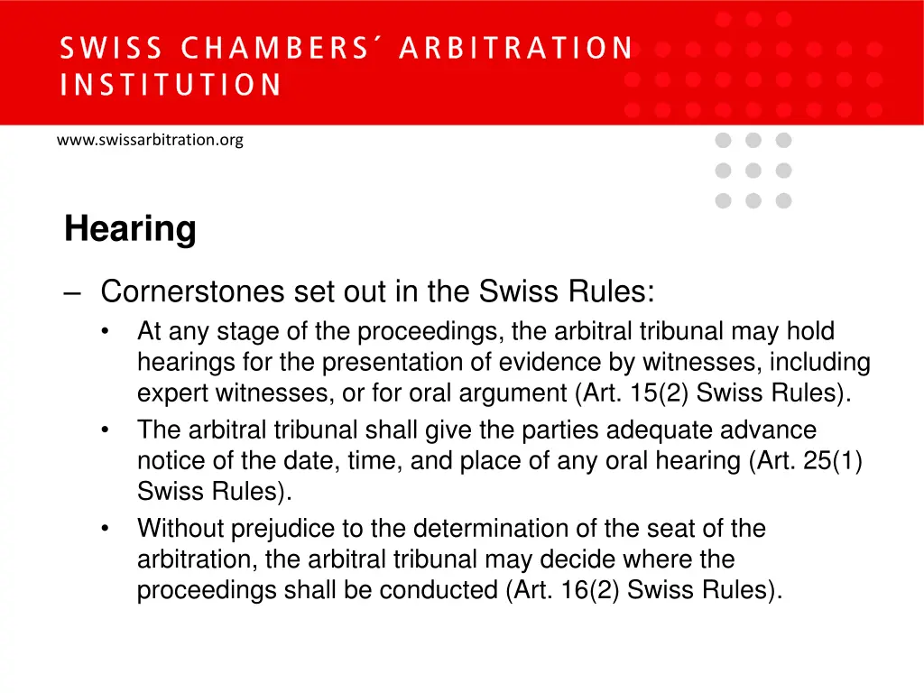 www swissarbitration org 12