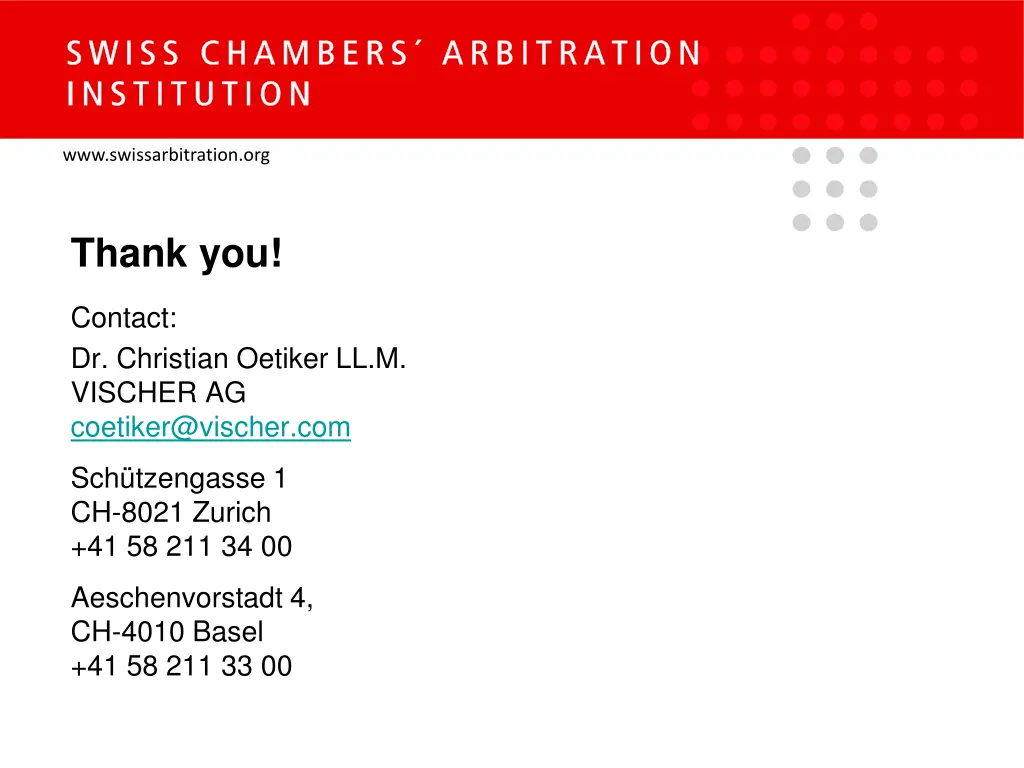 www swissarbitration org 16
