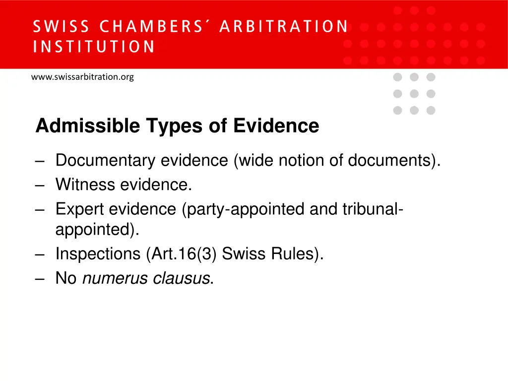 www swissarbitration org 2