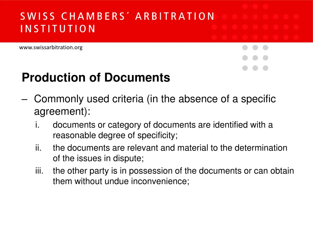 www swissarbitration org 6