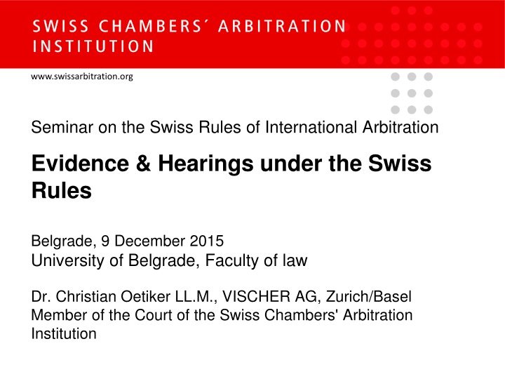 www swissarbitration org