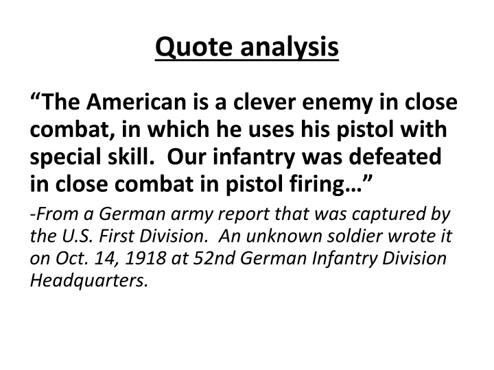 quote analysis