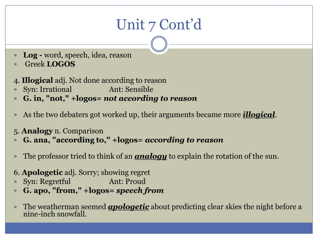 unit 7 cont d