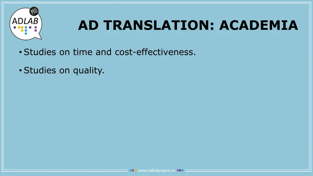 ad translation academia