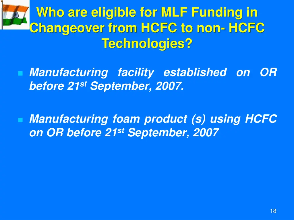 who are eligible for mlf funding in changeover