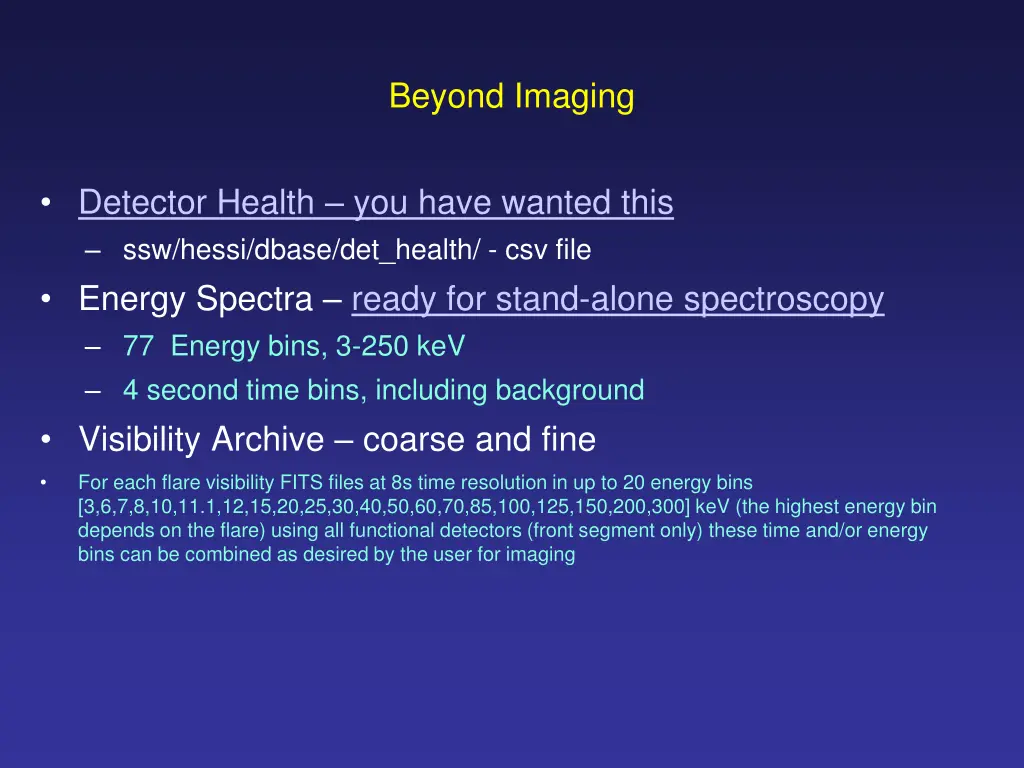 beyond imaging