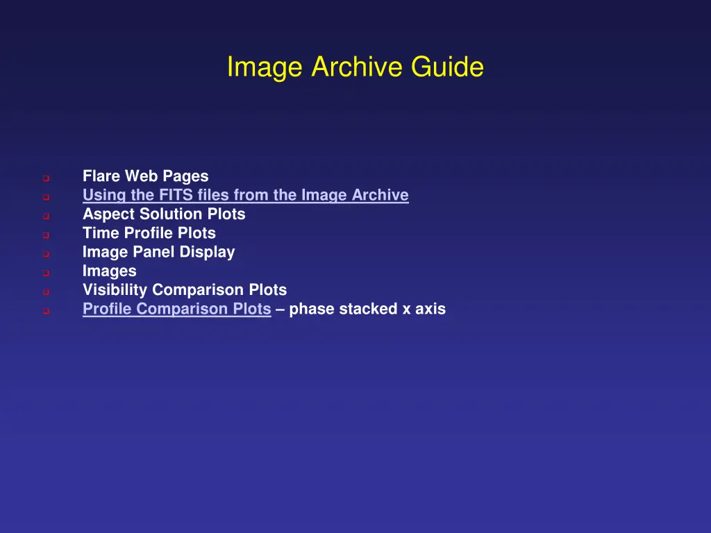 image archive guide