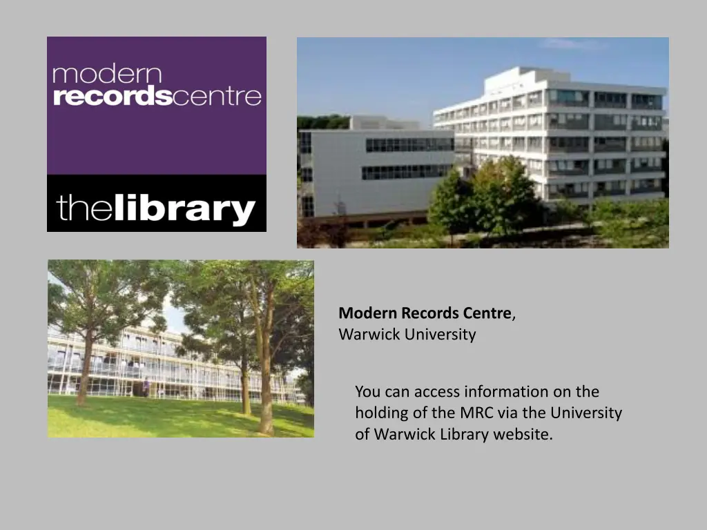 modern records centre warwick university