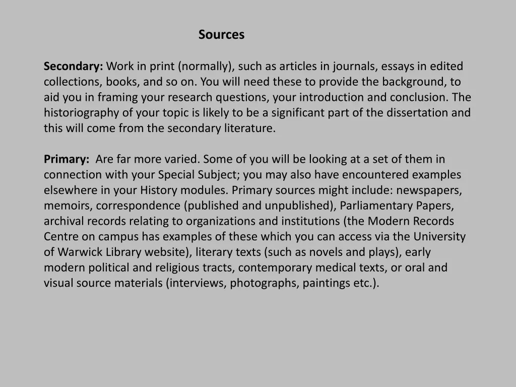 sources