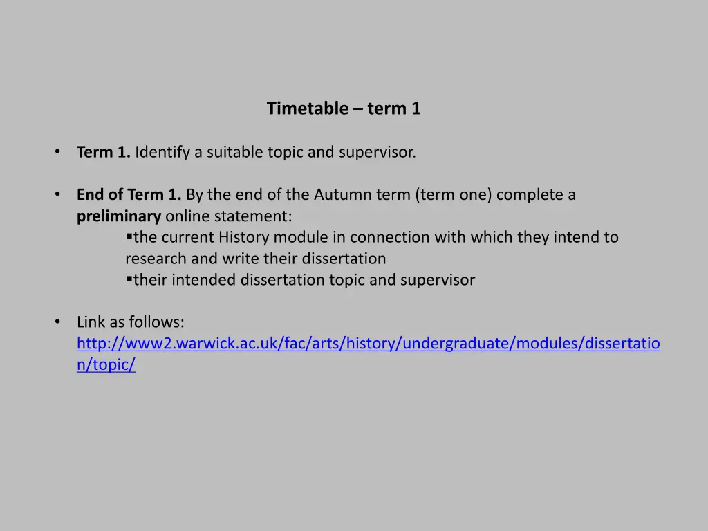 timetable term 1