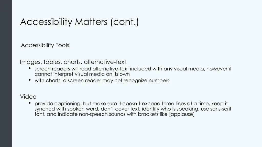 accessibility matters cont