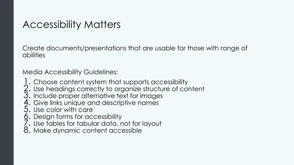 accessibility matters