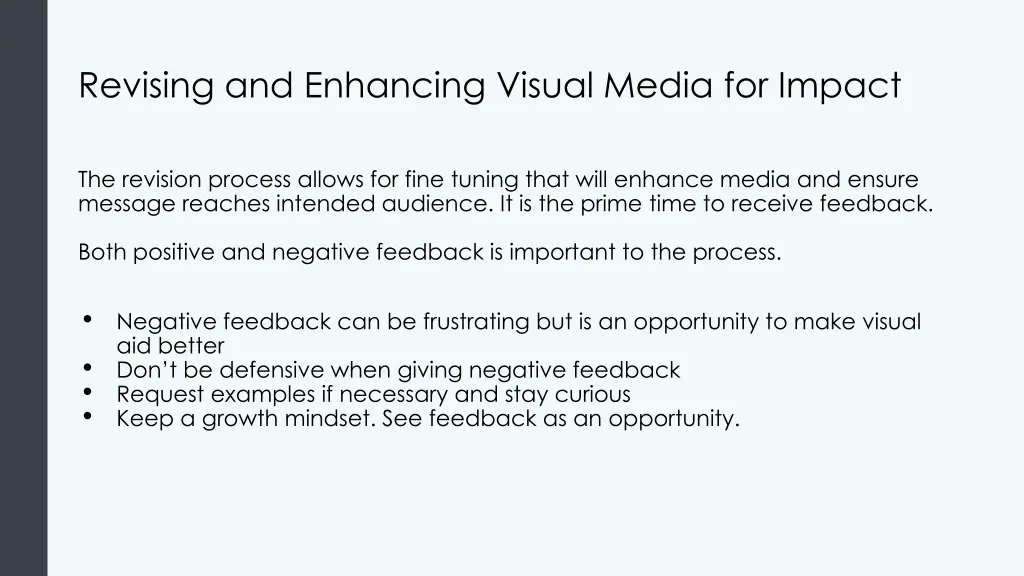 revising and enhancing visual media for impact