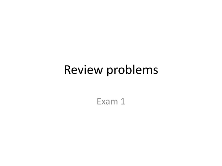 review problems