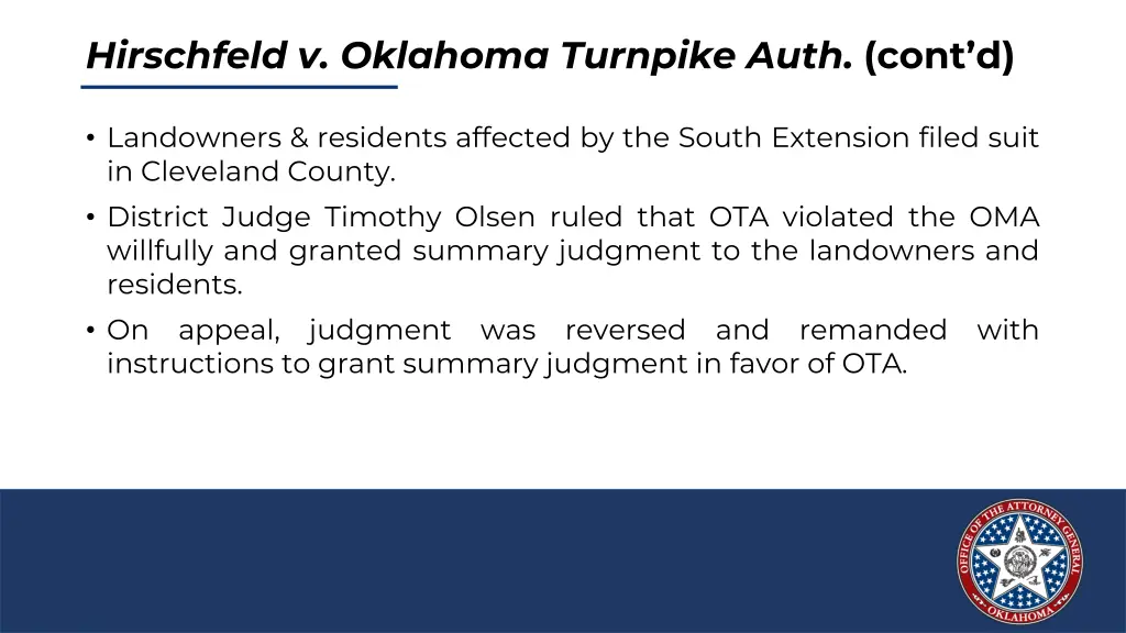 hirschfeld v oklahoma turnpike auth cont d 1