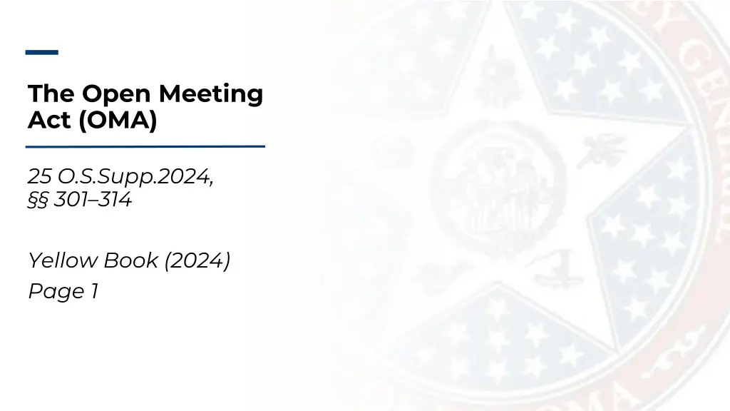 the open meeting act oma