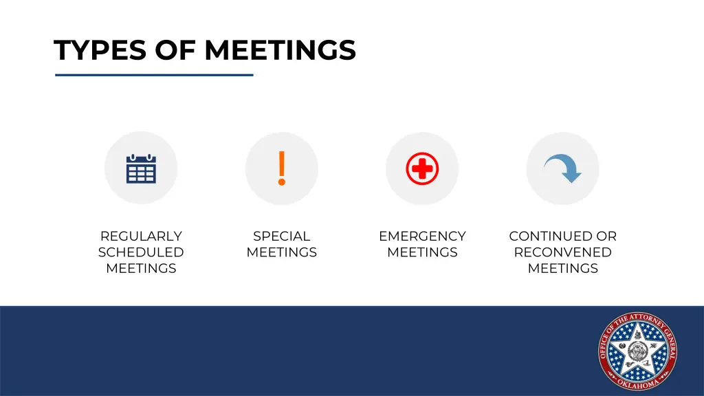 types of meetings