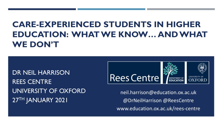 care experienced students in higher education
