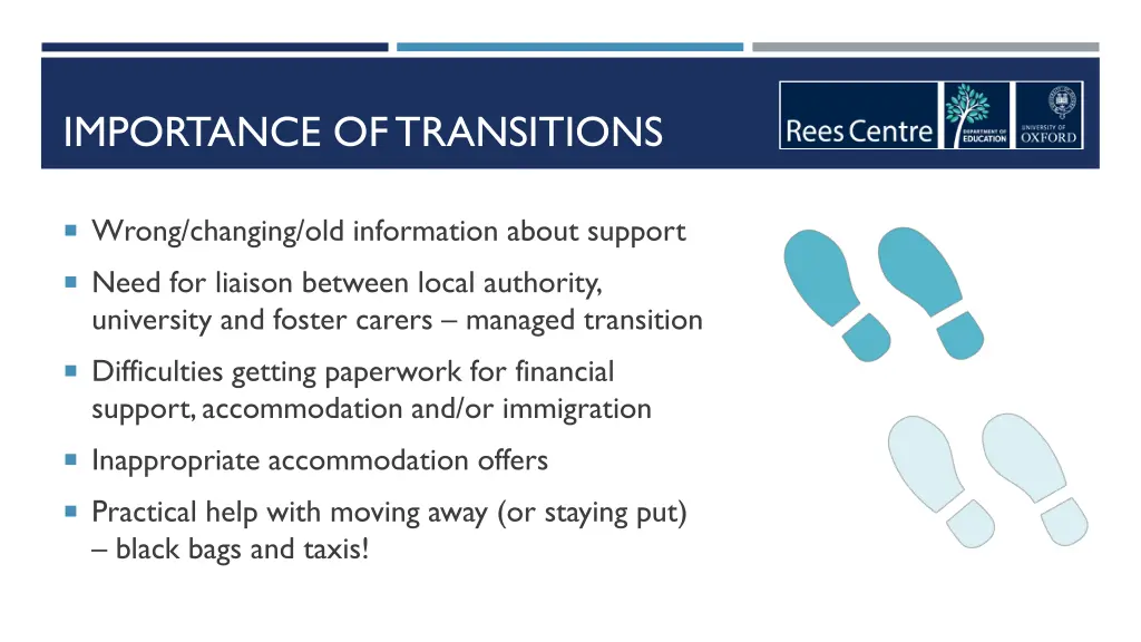 importance of transitions