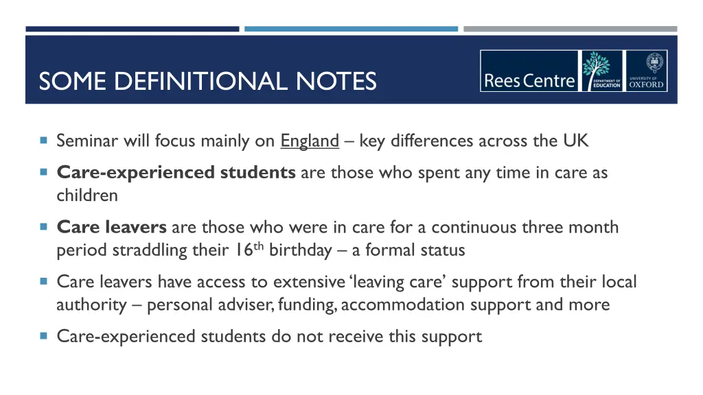 some definitional notes