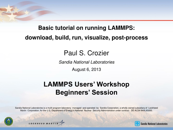 basic tutorial on running lammps download build