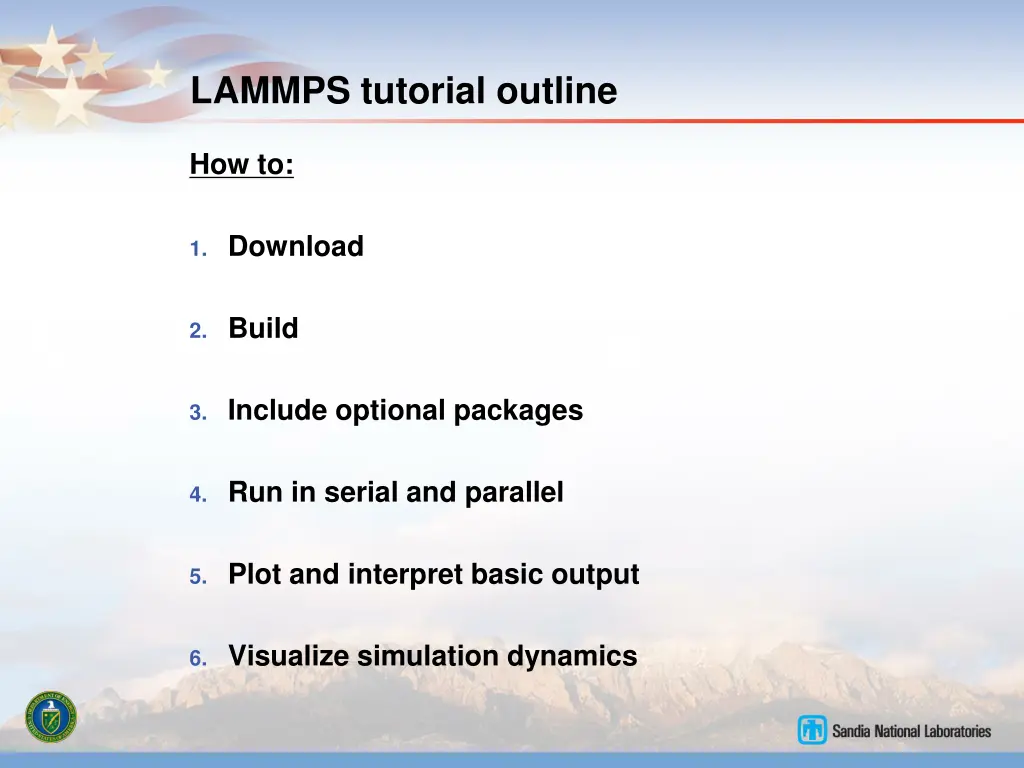 lammps tutorial outline