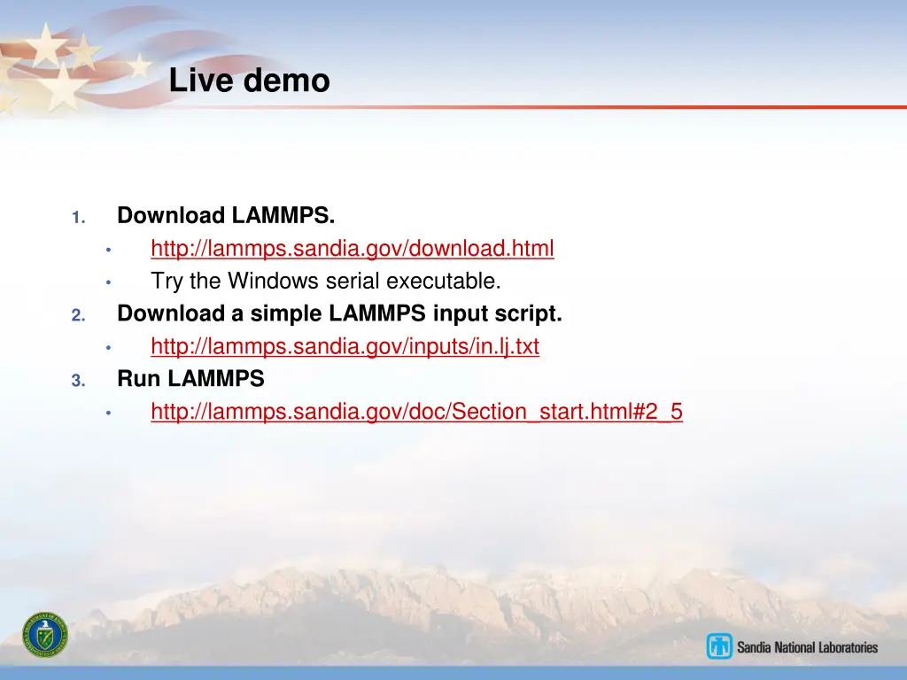 live demo