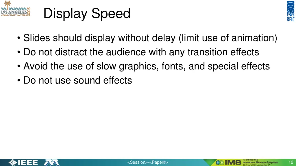 display speed